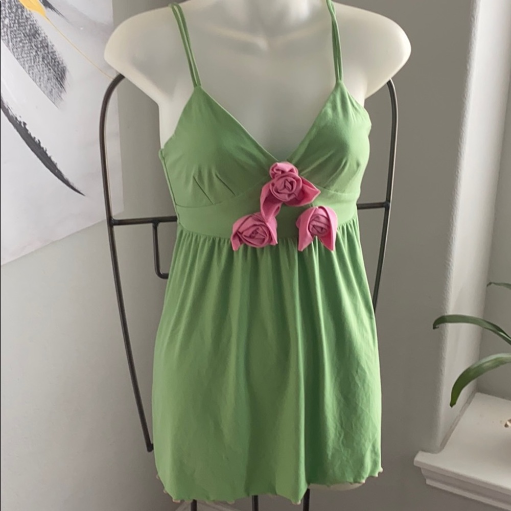 Bisou Bisou green blouse